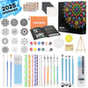 Mandala Dotting Tools Kit with Acrylic Paints and Reusable Stencils - Rock Painting & DIY Craft Project